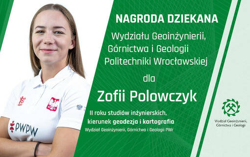 Nagroda Dziekana W6 dla studentki Zofii Polowczyk