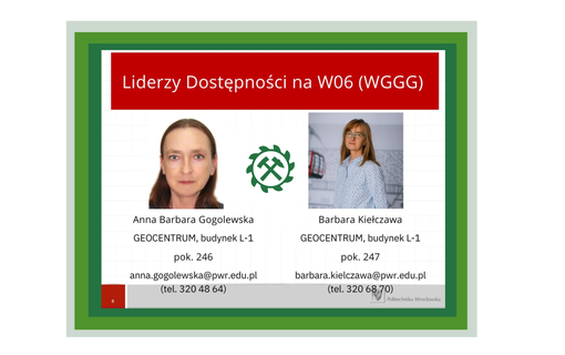 Liderkami dostępności na WGGG są Panie: Anna Barbara Gogolewska oraz Barbara Kiełczawa